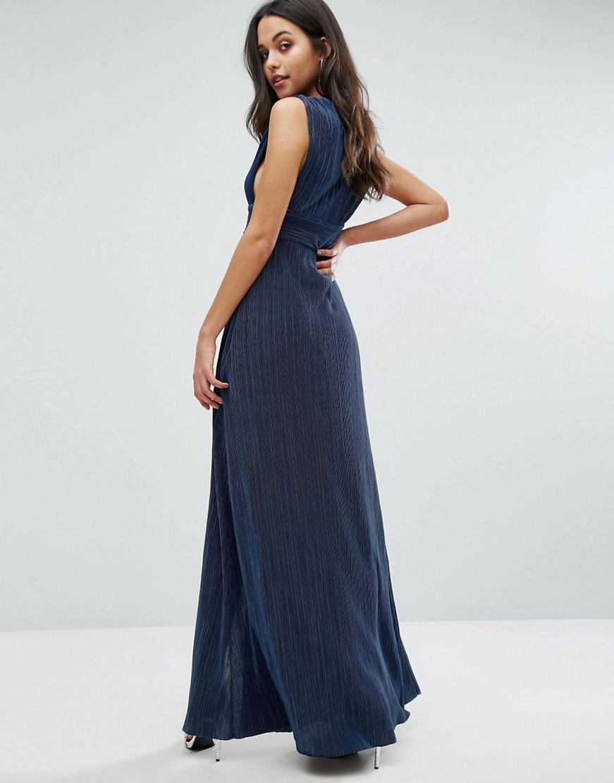 Missguided-Granatowa-Sukienka-maxi-plisy-XL-42-2 Missguided-Granatowa-Sukienka-maxi-plisy-XL-42