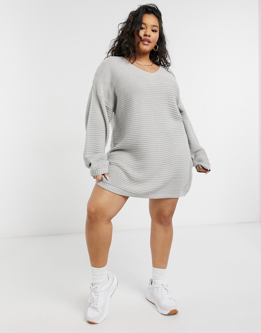 Missguided-Plus-–-Szara-prazkowana-sukienka-dzianinowa-48-50-3 Missguided-Plus-–-Szara-prazkowana-sukienka-dzianinowa-48-50