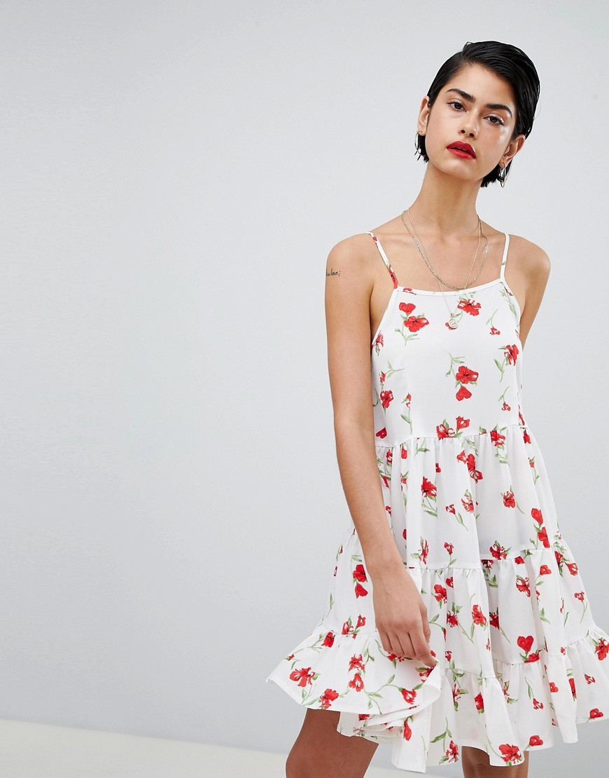Missguided Sukienka w kwiaty mini print letnia M 38 Missguided-Sukienka-w-kwiaty-mini-print-letnia-M-38