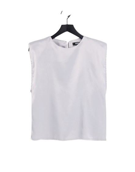 Missguided damska satynowa srebrna buzka L