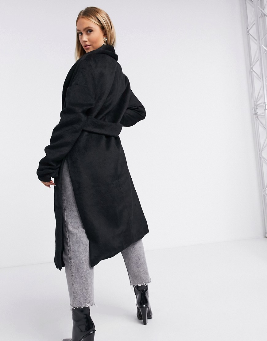 Missguided-damski-czarny-plaszcz-z-kolnierzem-szalowym-M-1 Missguided-damski-czarny-plaszcz-z-kolnierzem-szalowym-M