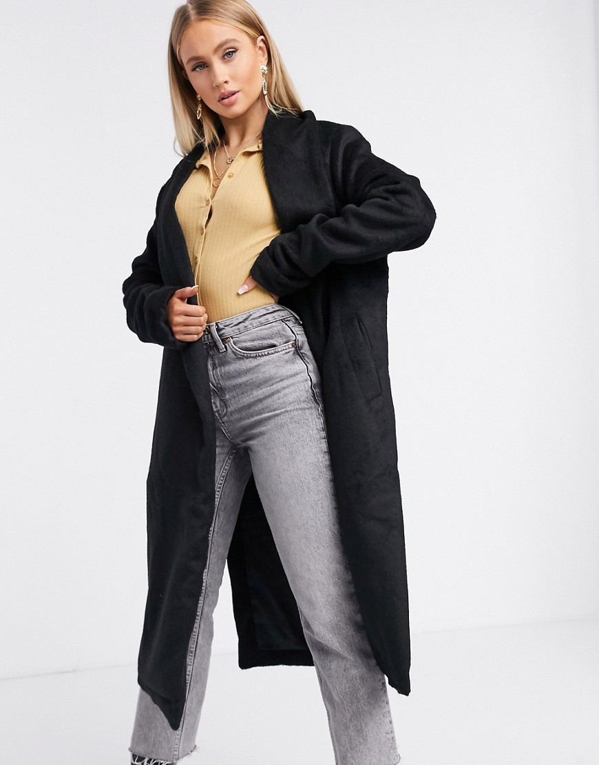 Missguided-damski-czarny-plaszcz-z-kolnierzem-szalowym-M-3 Missguided-damski-czarny-plaszcz-z-kolnierzem-szalowym-M