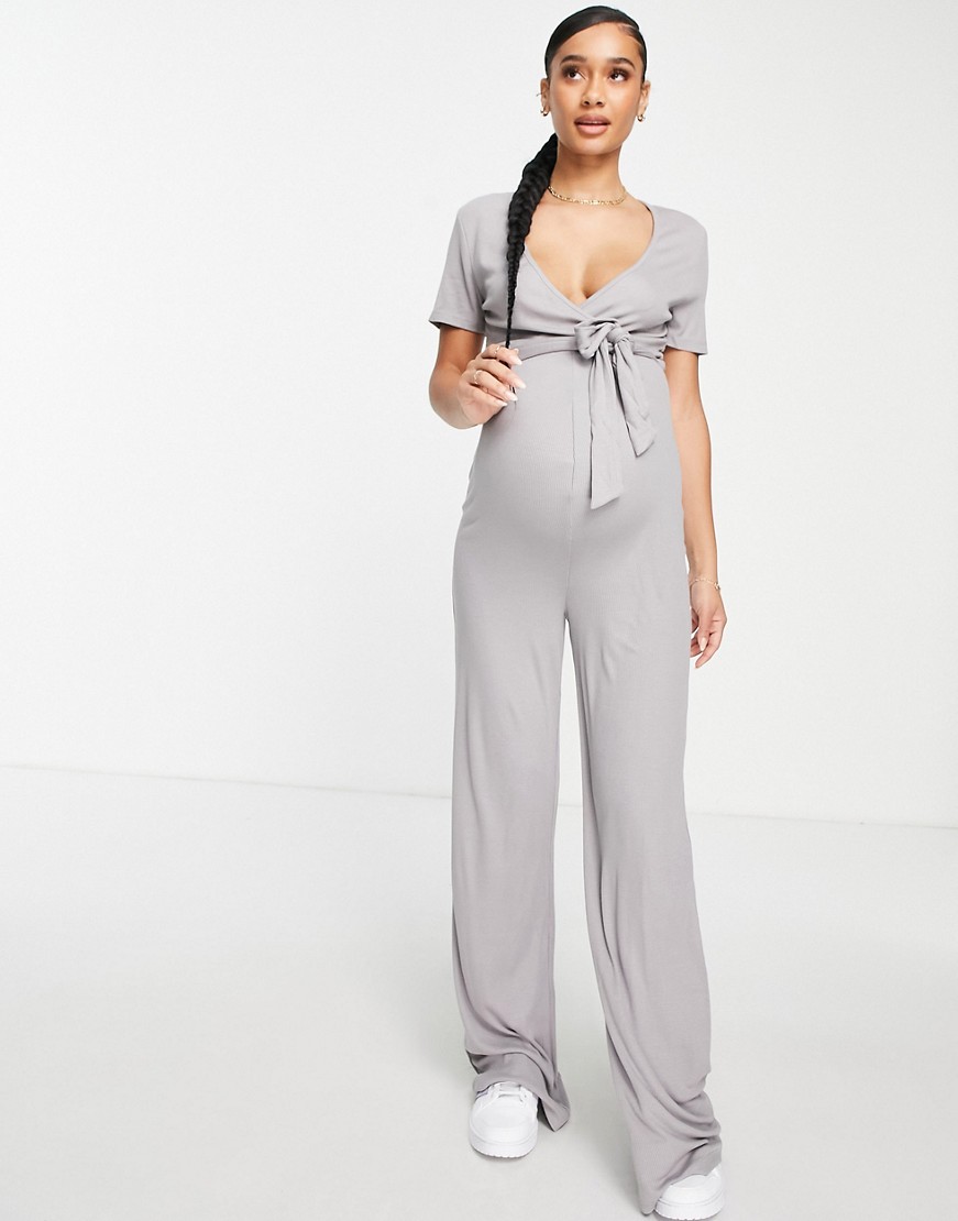 Missguided-szary-prazkowany-ciazowy-kombinezon-kopertowy-42-3 Missguided-szary-prazkowany-ciazowy-kombinezon-kopertowy-42