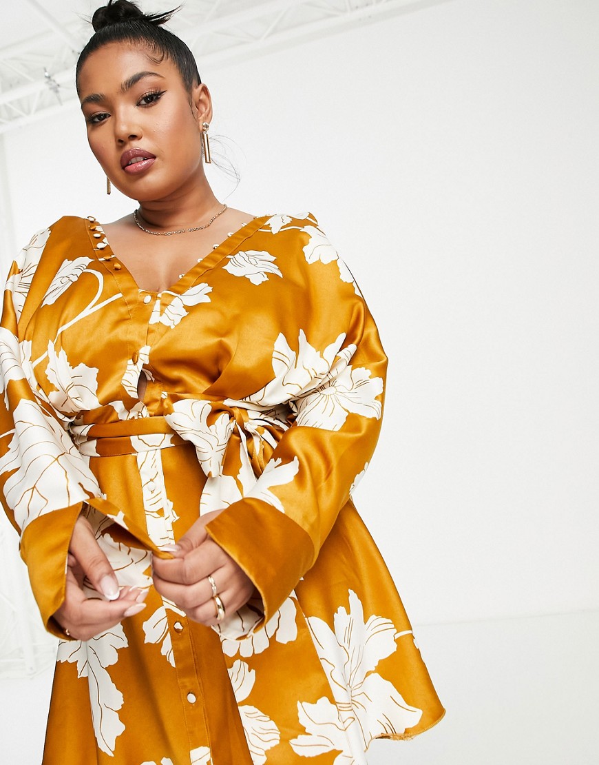 Musztardowa-sukienka-mini-rozkloszowana-w-kwiaty-kimono-40-3 Musztardowa-sukienka-mini-rozkloszowana-w-kwiaty-kimono-40