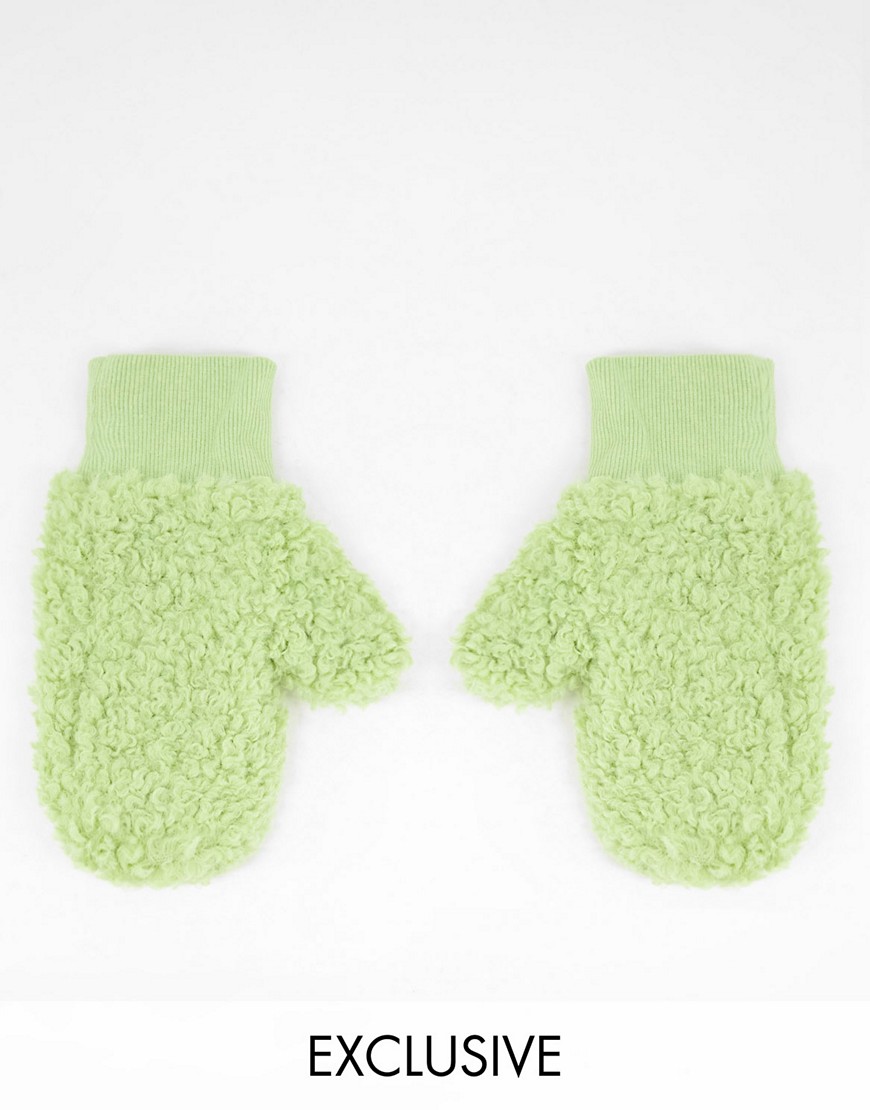 My Accessories London rękawiczki w kolorze limonki baranek M/L My-Accessories-London-rekawiczki-w-kolorze-limonki-baranek-M-L