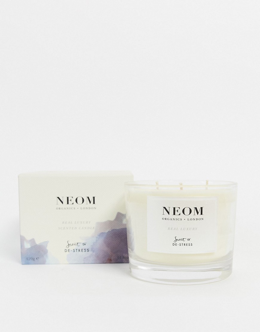 NEOM Real Luxury świeca zapachowa w kolorze kremowym 3 knot NEOM-Real-Luxury-swieca-zapachowa-w-kolorze-kremowym-3-knot