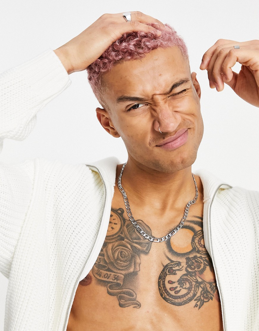 Naszyjnik figaro średniej grubości z ogniwami w kolorze srebrnym defekt Naszyjnik-figaro-sredniej-grubosci-z-ogniwami-w-kolorze-srebrnym-defekt