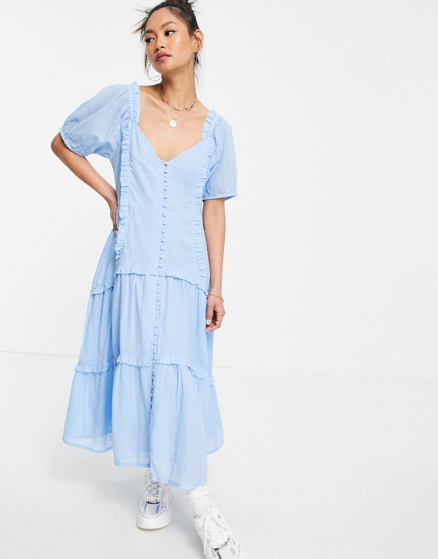Neon-Rose-niebieska-sukienka-midi-z-falbanka-uzywana-S-3 Neon-Rose-niebieska-sukienka-midi-z-falbanka-uzywana-S