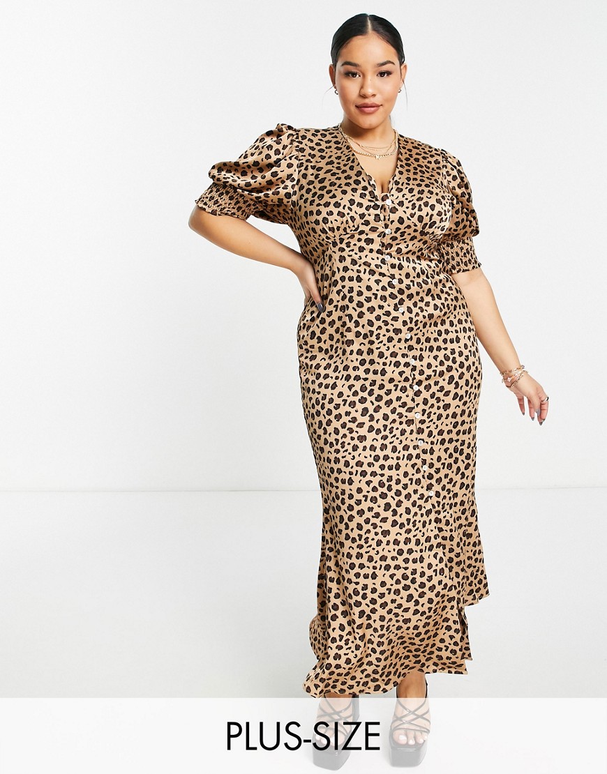 Never Fully Dressed Plus size sukienka maxi z zapięciem na guziki w panterkę defekt 48 Never-Fully-Dressed-Plus-size-sukienka-maxi-z-zapieciem-na-guziki-w-panterke-48