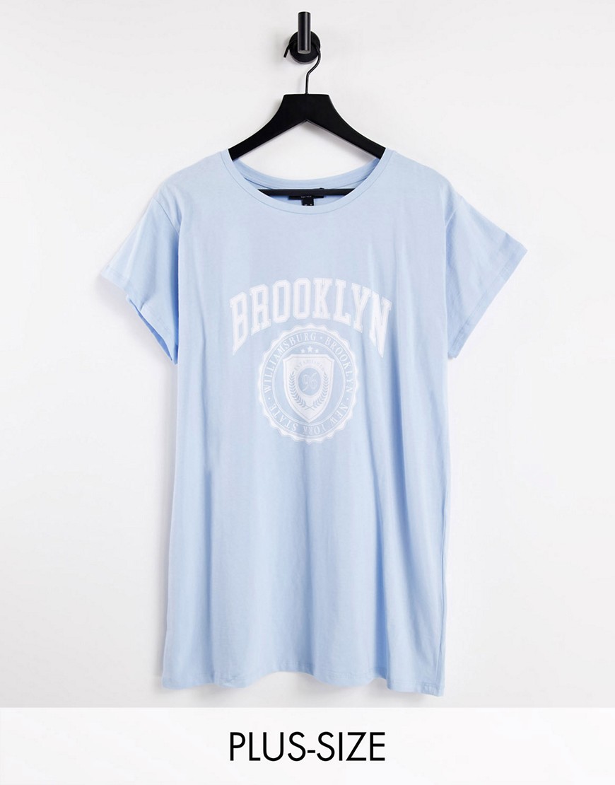 New Look Curve Brooklyn Jasnoniebieski tshirt fason boyfriend 50 New-Look-Curve--Brooklyn-Jasnoniebieski-Tshirt-o-fasonie-boyfriend-50