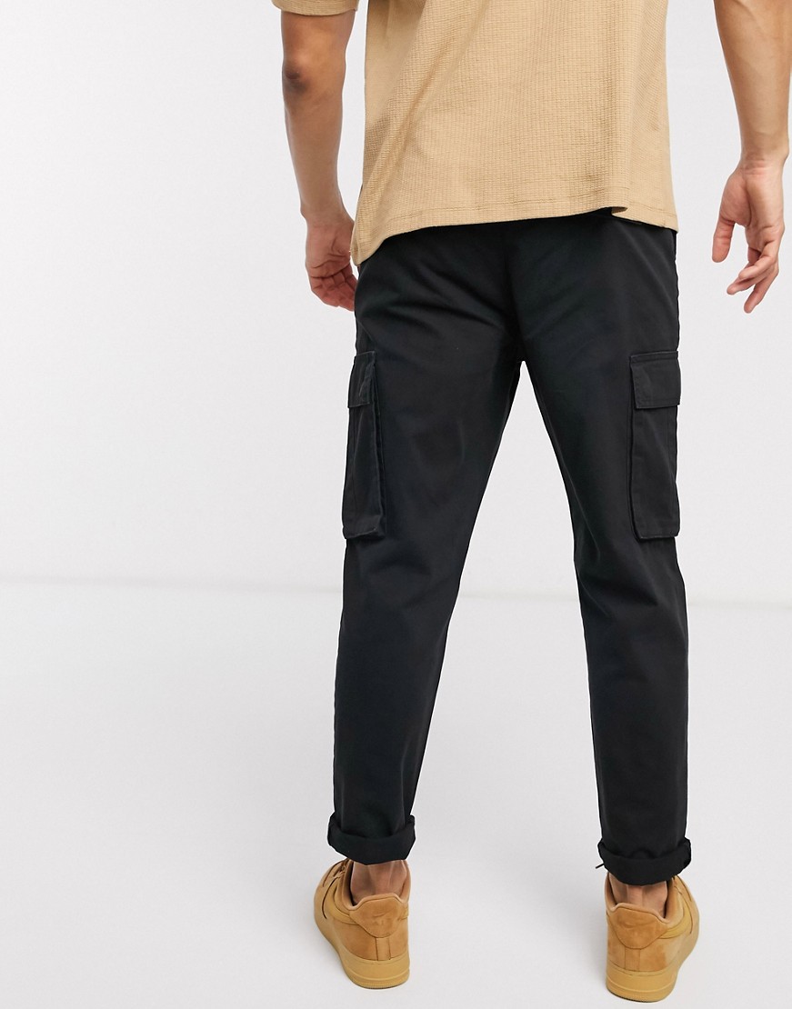 New-Look-czarne-meskie-spodnie-bojowki-uzywane-defekt-W32-L32-1 New-Look-czarne-meskie-spodnie-bojowki-uzywane-defekt-W32-L32