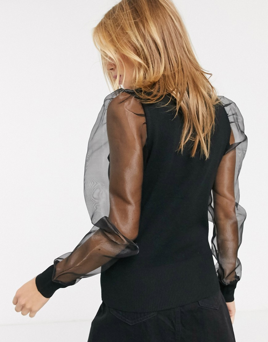 New-Look-sweter-damski-w-kolorze-czarnym-z-rekawami-z-organzy-34-1 New-Look--sweter-damski-w-kolorze-czarnym-z-rekawami-z-organzy-34