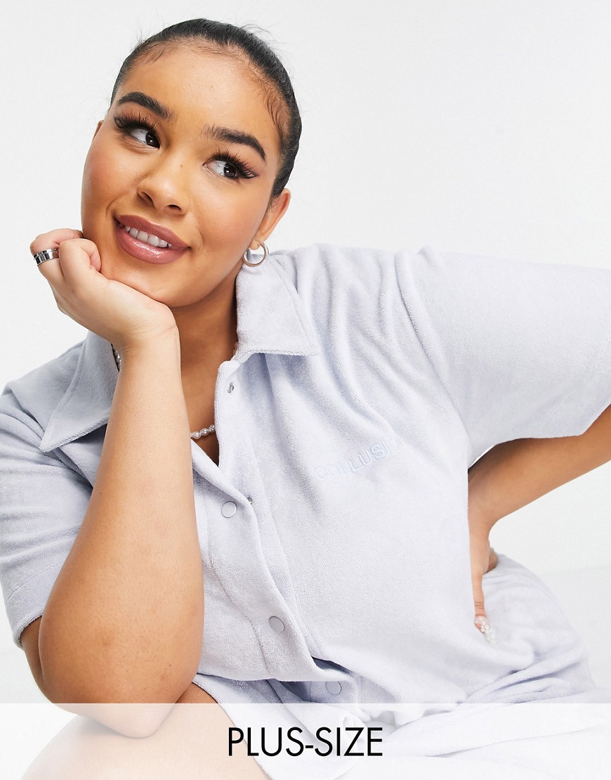 Niebieska sukienka mini na wiosnę plus size 58 Niebieska-sukienka-mini-na-wiosne-plus-size-58