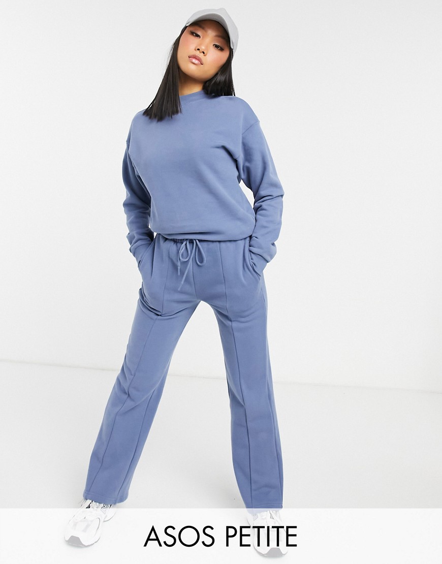 Niebieskie damskie spodnie dzianinowe dresy joggery 32 Niebieskie-damskie-spodnie-dzianinowe-dresy-wide-leg-32