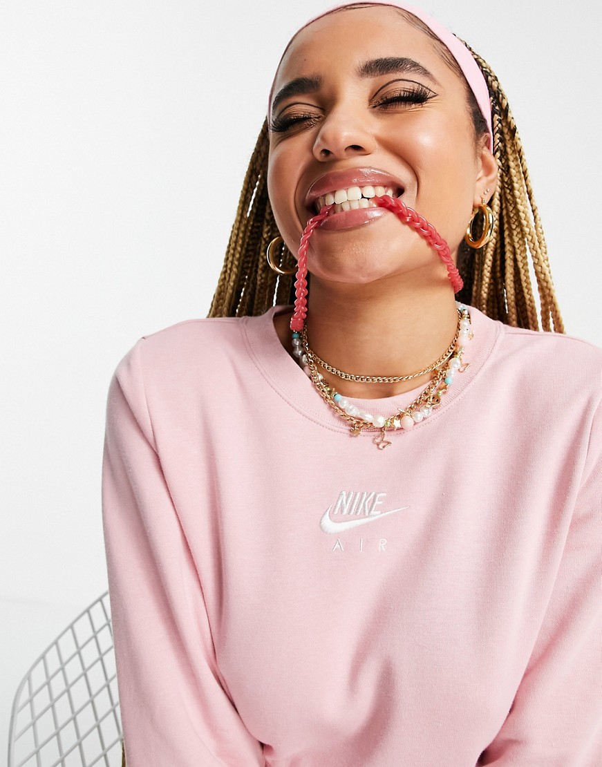 Nike-Air-krotka-rozowa-bluza-dresowa-defekt-L-2 Nike-Air-krotka-rozowa-bluza-dresowa-defekt-L