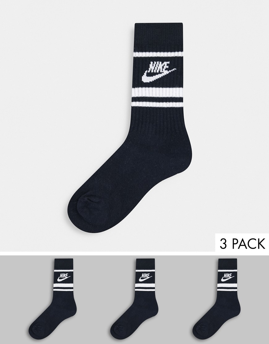 Nike Everyday Essentials zestaw 3 par czarnych skarpetek defekt M Nike-Everyday-Essentials-zestaw-3-par-czarnych-skarpetek-defekt-M