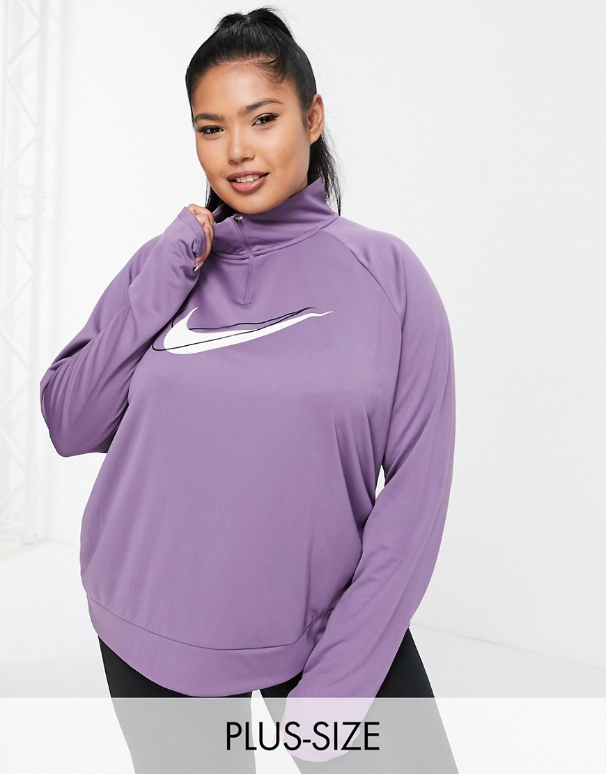 Nike Running fioletowa bluza z zamkiem XL Nike-Running-fioletowa-bluza-z-zamkiem-XL