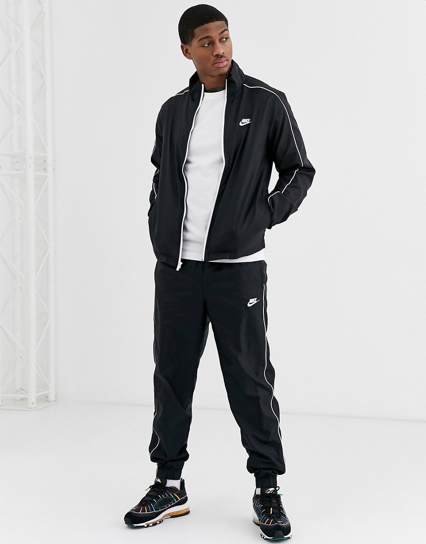 Nike Sportswear Czarny komplet dresowy L -defekt Nike-Sportswear---Czarny-komplet-dresowy-L--defekt