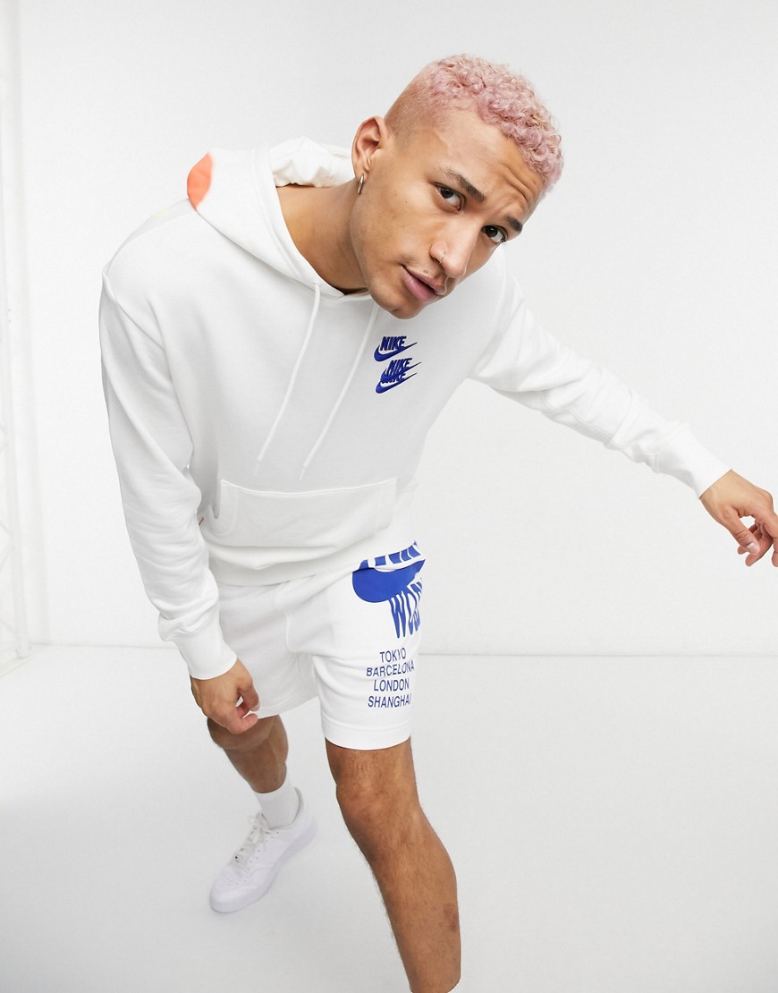 Nike biała bluza męska z kapturem i grafiką defekt L Nike-biala-bluza-meska-z-kapturem-i-grafika-defekt-L