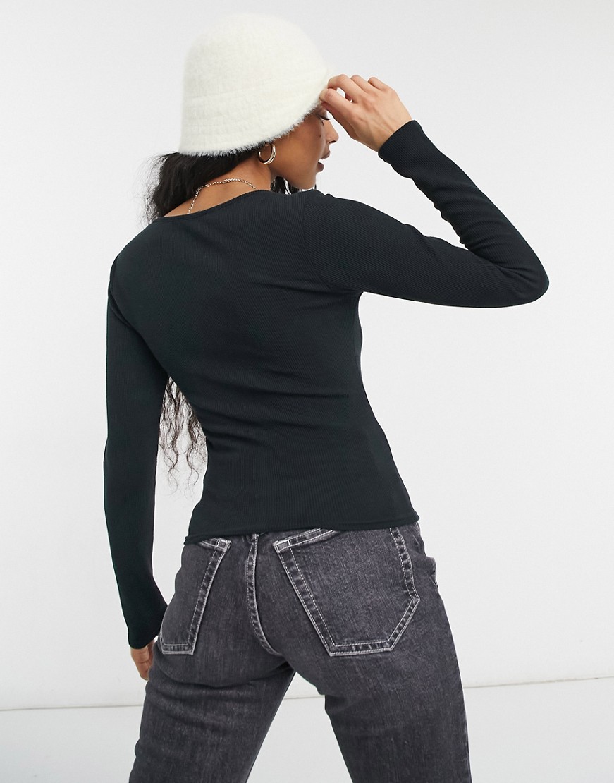 Nwe-Look-damska-czarna-dopasowana-bluzka-S-1 Nwe-Look-damska-czarna-dopasowana-bluzka-S