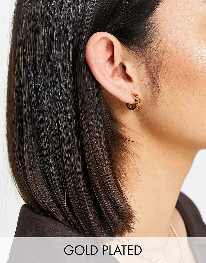 Orelia pozłacane kolczyki-koła z wycięciami Orelia-pozlacane-kolczyki-kola-z-wycieciami