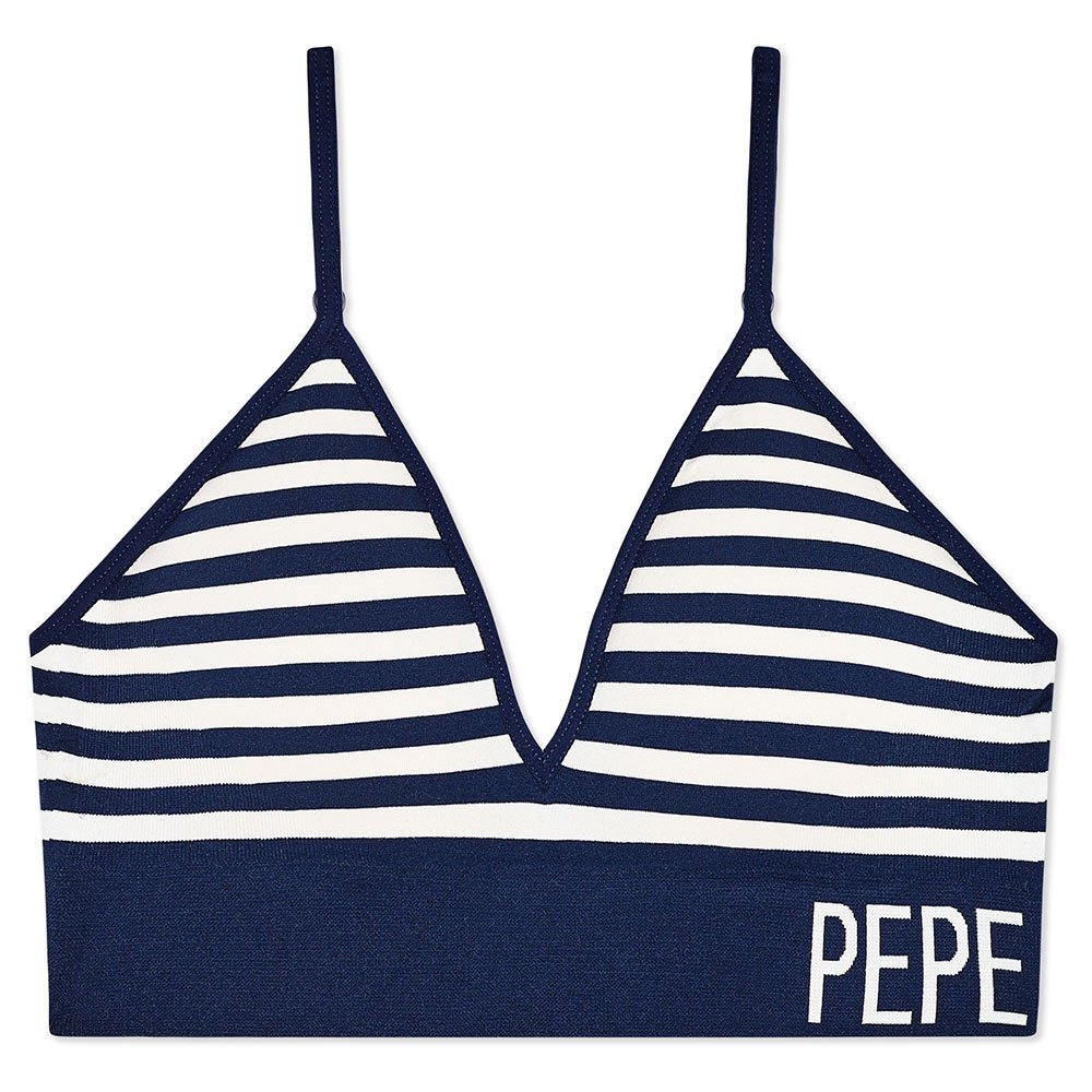 Pepe Jeans biustonosz granatowo-biały w paski XS Pepe-Jeans-biustonosz-granatowo-bialy-w-paski-XS