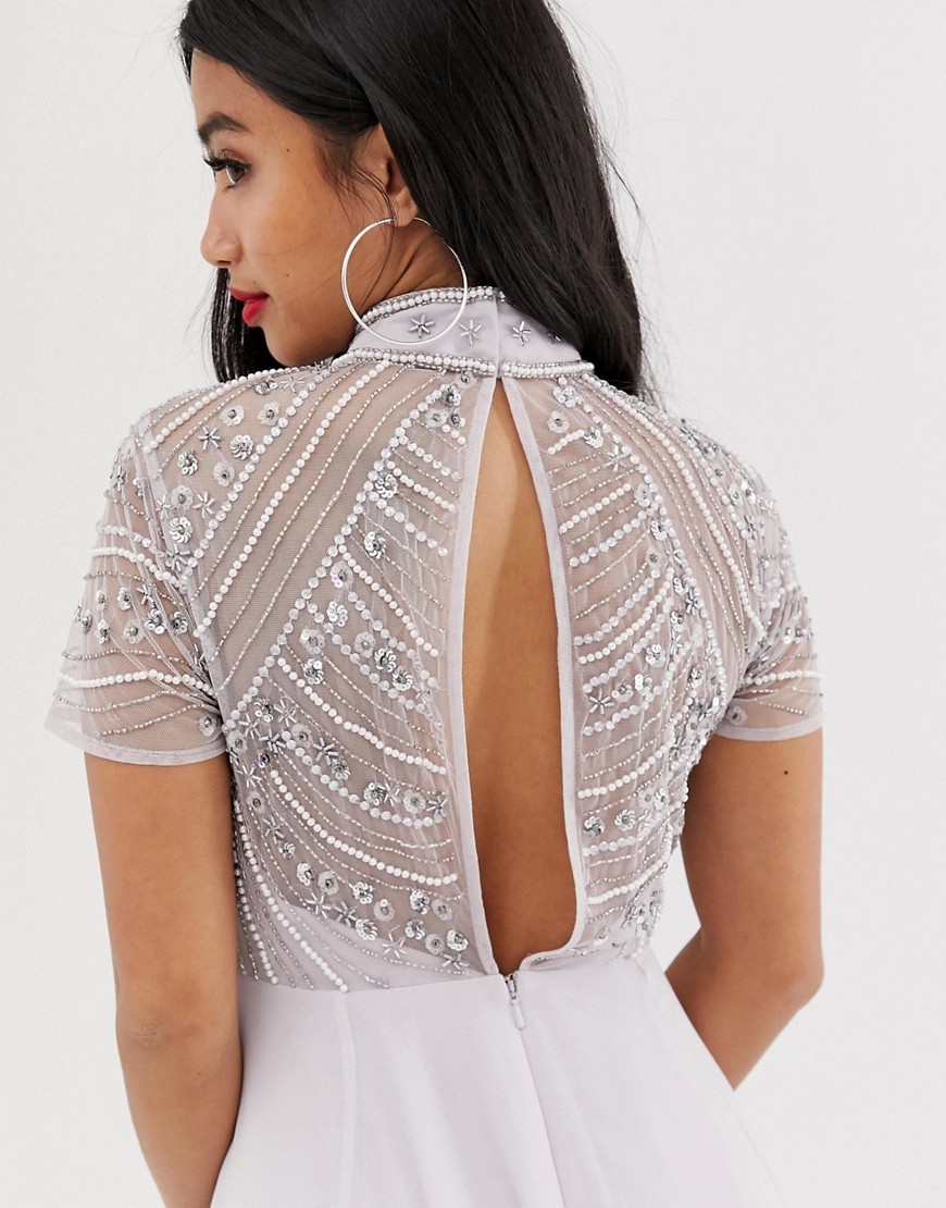 Petite-Liliowa-dluga-Sukienka-zdobiony-top-elegancka-XL-42-2 Petite-Liliowa-dluga-Sukienka-zdobiony-top-elegancka-XL-42