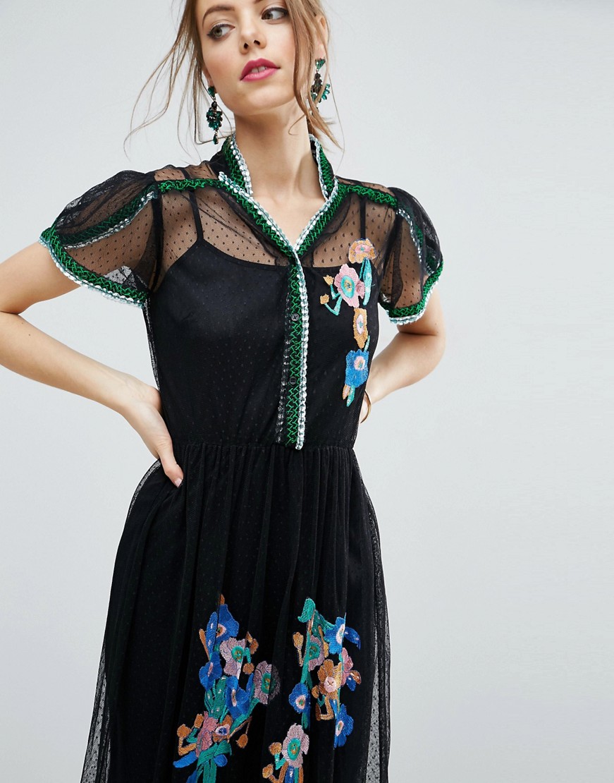 Premium-czarna-sukienka-midi-siateczka-S-36-3 Premium-czarna-sukienka-midi-siateczka-S-36