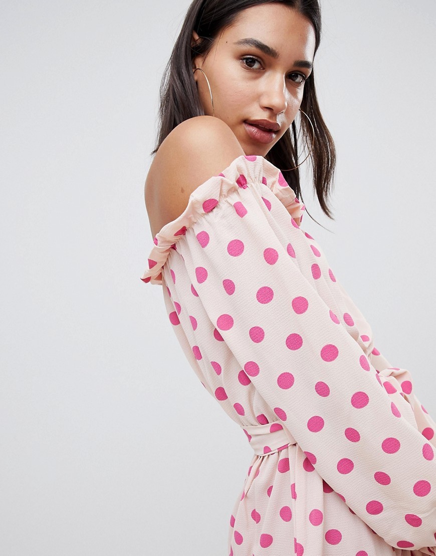 PrettyLittleThing-Rozowa-Sukienka-w-kropki-XXL-44-2 PrettyLittleThing-Rozowa-Sukienka-w-kropki-XXL-44