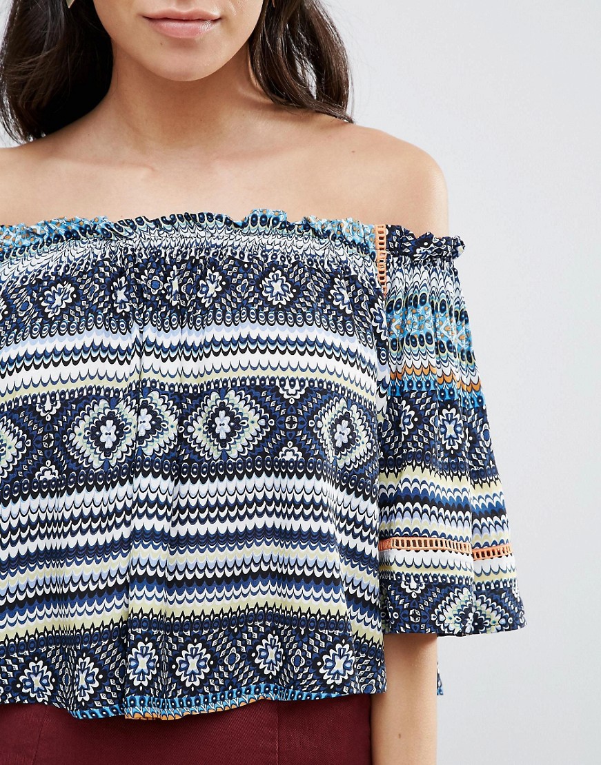 QED-London-Granatowy-Top-Bluzka-w-print-S-M-3 QED-London-Granatowy-Top-Bluzka-w-print--S---M