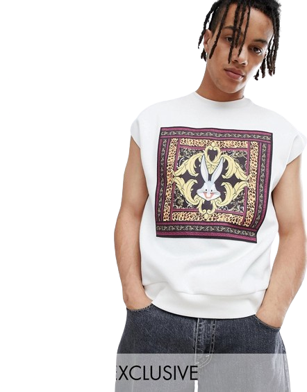Reclaimed Vintage Bluza koszulka bez rękawów z printem M