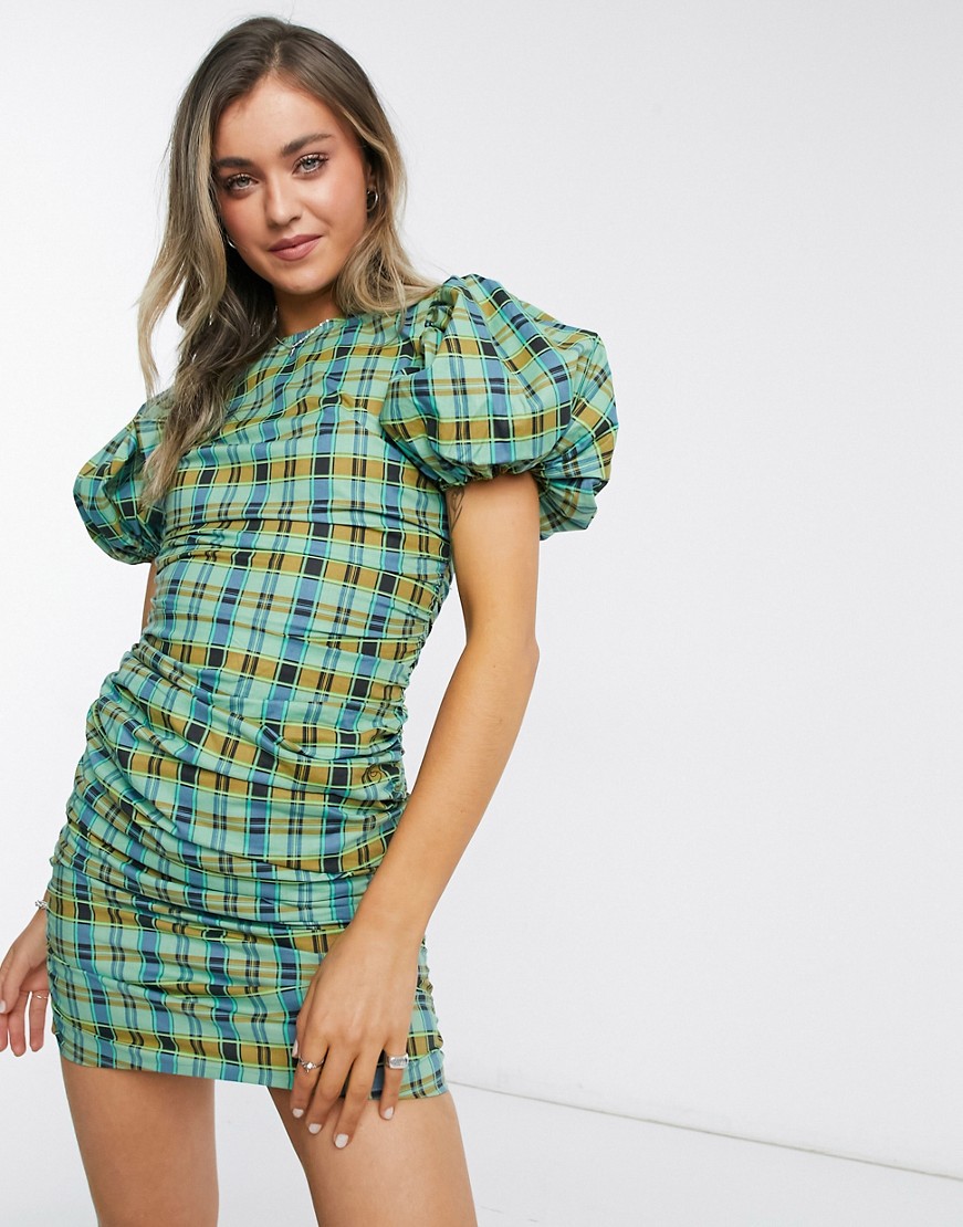 Reclaimed-Vintage-zielona-sukienka-mini-slim-na-lato-M-3 Reclaimed-Vintage-zielona-sukienka-mini-slim-na-lato-M