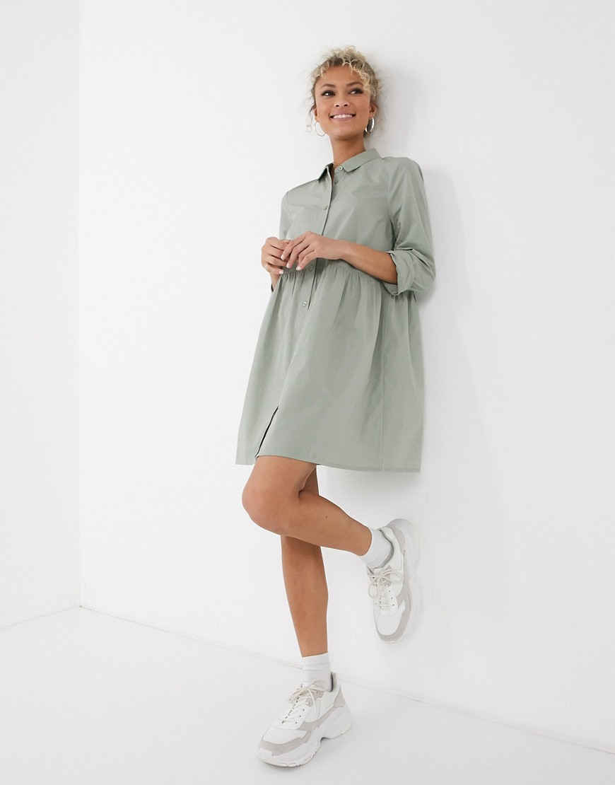 Sukienka-koszulowa-mini-szmizjerka-dlugi-rekaw-khaki-36-3 Sukienka-koszulowa-mini-szmizjerka-dlugi-rekaw-khaki-36