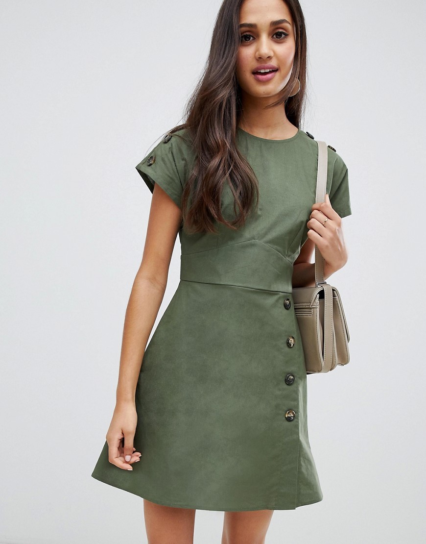 Sukienka mini na co dzień twillowa z guzikami XL 42 Sukienka-mini-na-co-dzien-twillowa-z-guzikami-XL-42