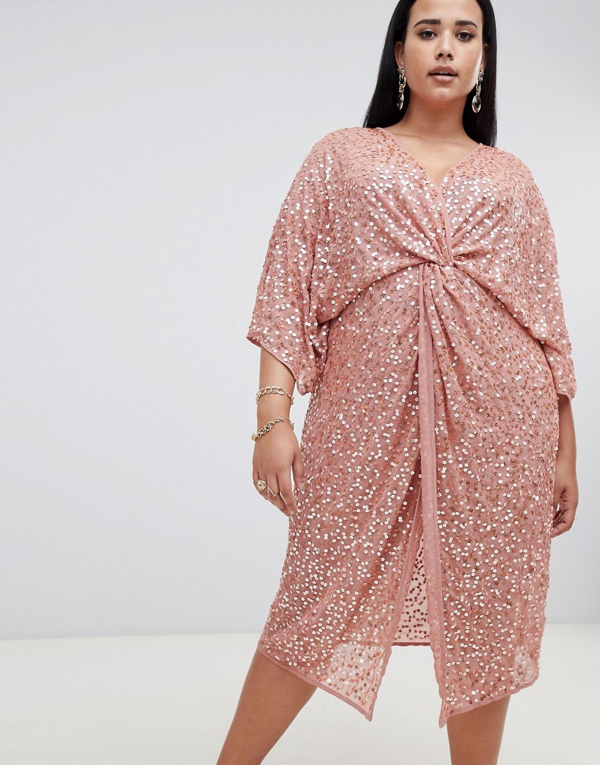 Sukienka plus size midi w cekiny z podszewką 46 Sukienka-plus-size-midi-w-cekiny-46