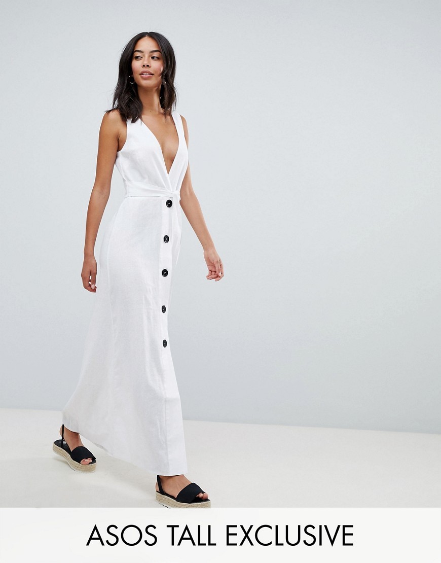 Tall Biała Sukienka maxi na guziki cienka XS 34 Tall-Biala-Sukienka-maxi-na-guziki-cienka-XS-34