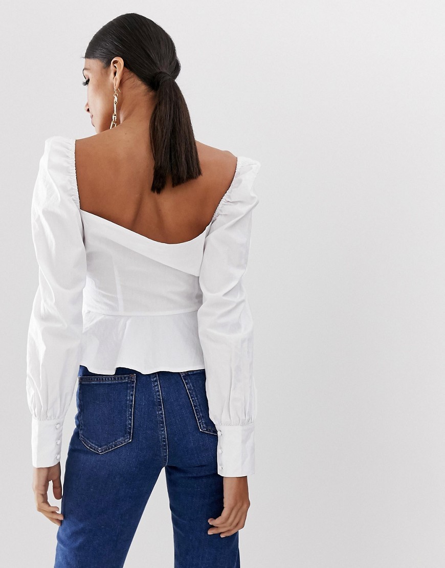 Tall-Missguided-Biala-Bluzka-kwadratowy-dekolt-dekolt-XS-34-1 Tall-Missguided-Biala-Bluzka-kwadratowy-dekolt-dekolt-XS-34