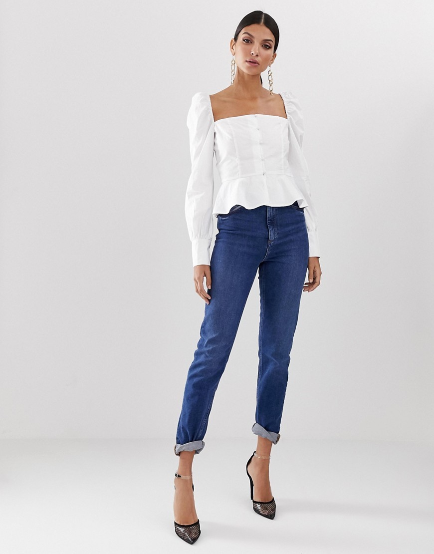 Tall-Missguided-Biala-Bluzka-kwadratowy-dekolt-dekolt-XS-34-3 Tall-Missguided-Biala-Bluzka-kwadratowy-dekolt-dekolt-XS-34