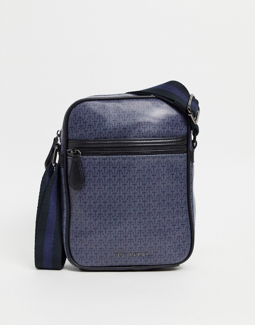 Ted Baker granatowa torebka podręczna w logo defekt Ted-Baker-granatowa-torebka-podreczna-w-logo-defekt
