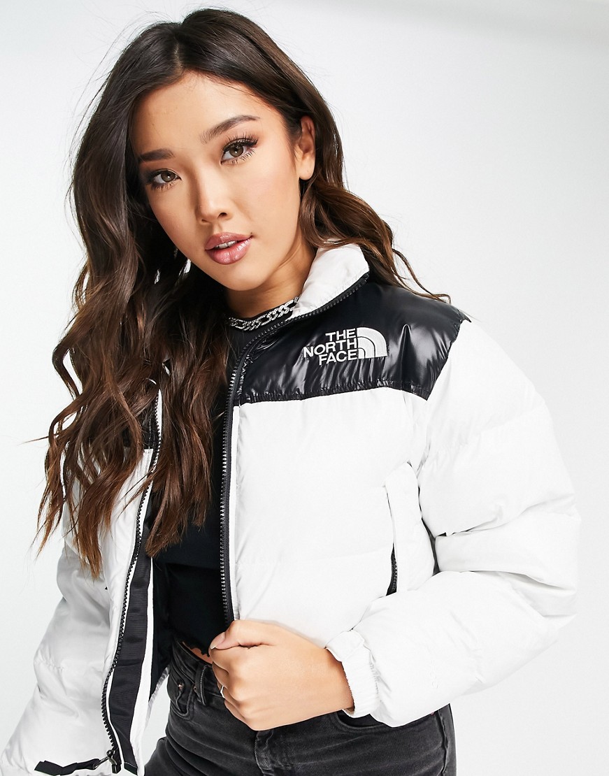 The North Face Nuptse biała kurtka o krótkim fasonie defekt XS The-North-Face-Nuptse-biala-kurtka-o-krotkim-fasonie-defekt-XS