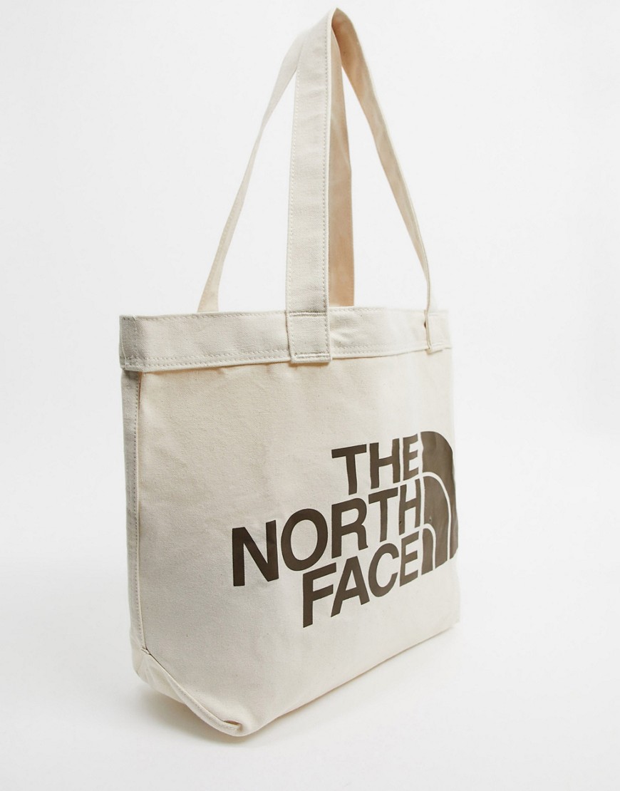 The North Face – Kremowa torba typu tote z logo The-North-Face-–-Kremowa-torba-typu-tote-z-logo