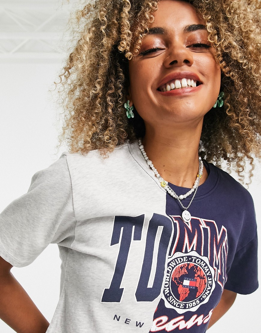 Tommy-Jeans-Bawelniany-granatowy-T-shirt-oversize-krotki-defekt-L-3 Tommy-Jeans--Bawelniany-granatowy-T-shirt-oversize-krotki-defekt-L