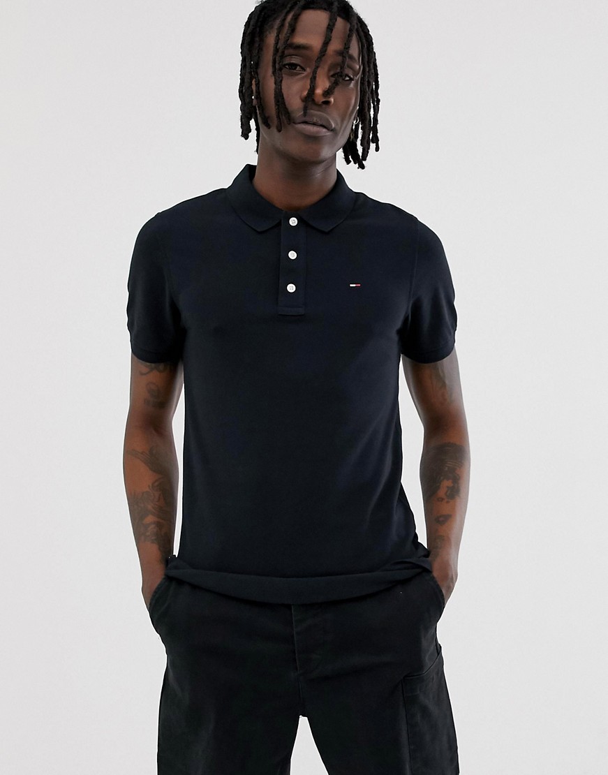 Tommy-Jeans-Czarna-pikowana-koszulka-polo-defekt-L-2 Tommy-Jeans--Czarna-pikowana-koszulka-polo-defekt-L