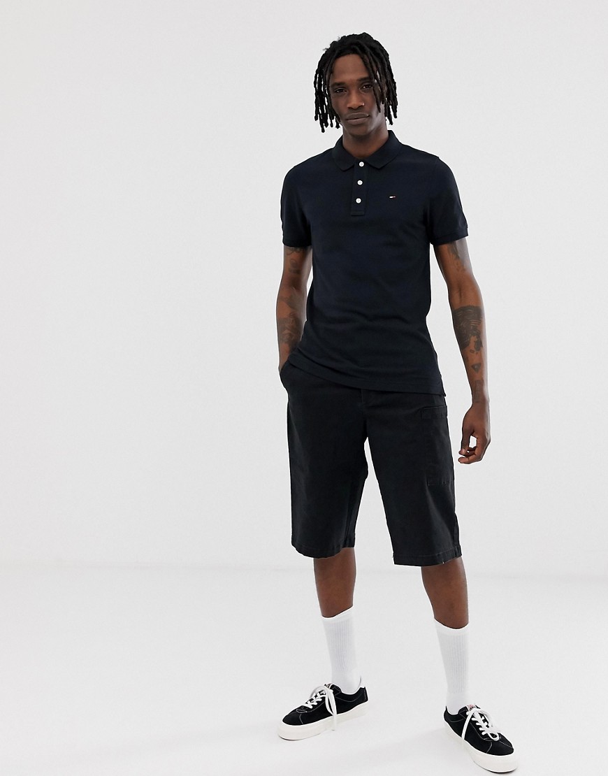 Tommy-Jeans-Czarna-pikowana-koszulka-polo-defekt-L-3 Tommy-Jeans--Czarna-pikowana-koszulka-polo-defekt-L