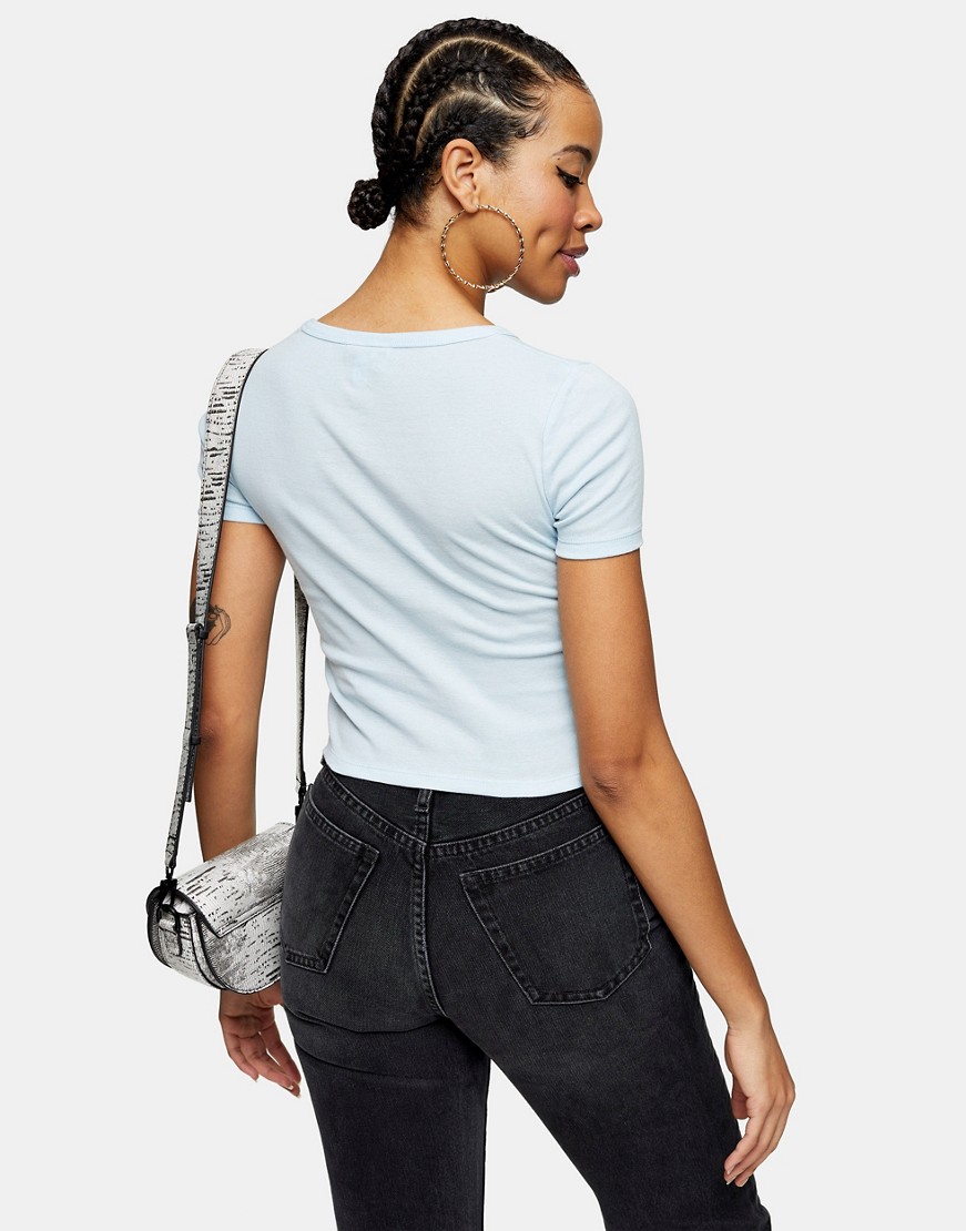 Top-shop-damskie-niebieski-t-shirt-super-slim-M-1 Top-shop-damskie-niebieski-t-shirt-super-slim-M