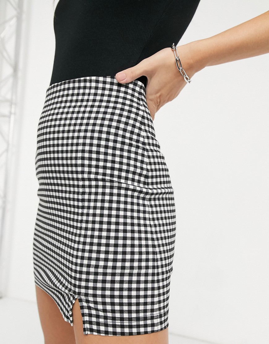 Topshop-czarna-dopasowana-spodnica-mini-w-kratke-XS-2 Topshop-czarna-dopasowana-spodnica-mini-w-kratke-XS
