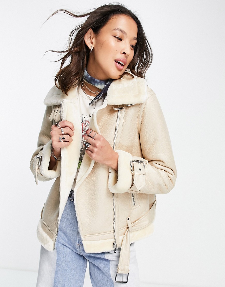 Topshop-damska-kremowa-kurtka-pilotka-z-imitacji-owczej-skory-z-podszewka-ze-sztucznego-kozuszka-defekt-XS-2 Topshop-damska-kremowa-kurtka-pilotka-z-imitacji-owczej-skory-z-podszewka-ze-sztucznego-kozuszka-defekt-XS