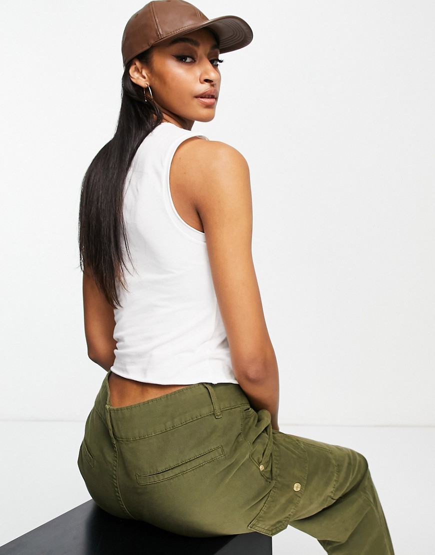Topshop-damski-bialy-gladki-top-M-1 Topshop-damski-bialy-gladki-top-M