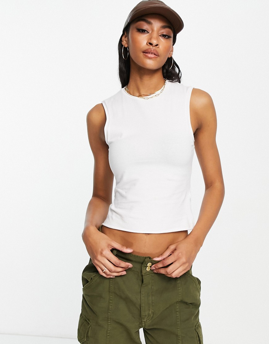 Topshop-damski-bialy-gladki-top-M-2 Topshop-damski-bialy-gladki-top-M