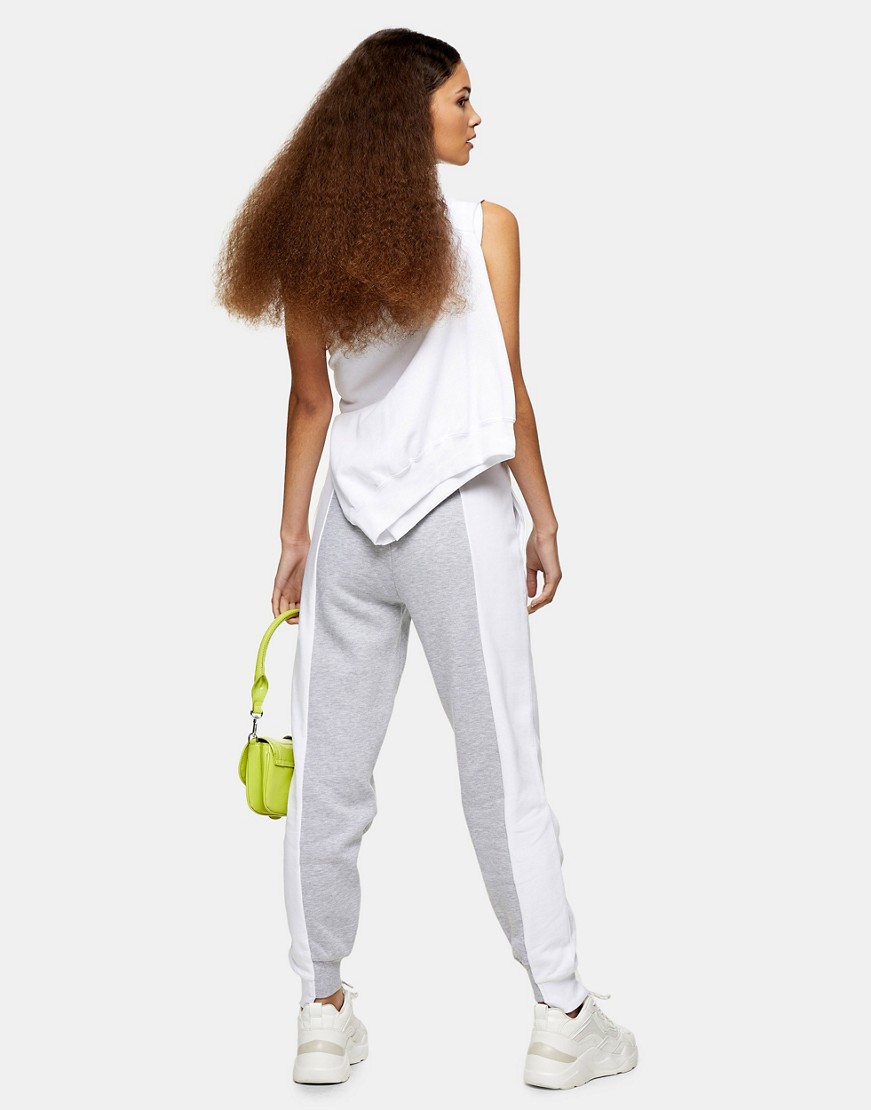 Topshop-dwuolorowe-joggersy-z-napisem-S-1 Topshop-dwuolorowe-joggersy-z-napisem-S